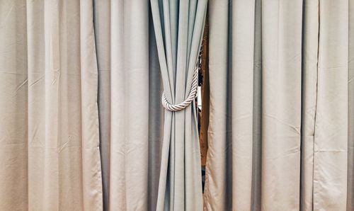 Detail shot of curtained window