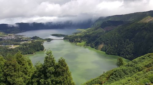 Green lake and light blue lake