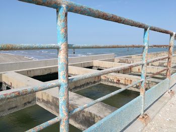 Scenic view of water against sky