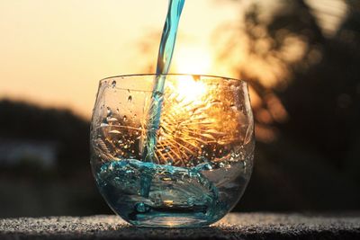 Close-up of water in glass