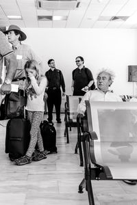 Group of people at subway station