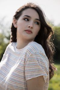 Portrait of beautiful young woman