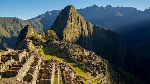 Panoramic view of old ruins against sky