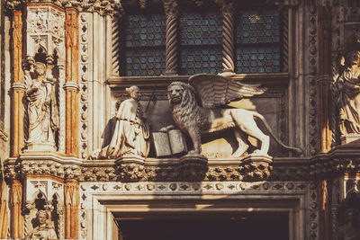 Close-up of carving on wall