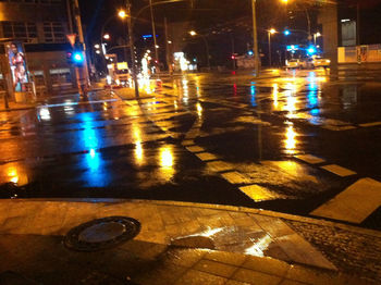 City street at night