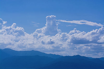 Scenic view of mountain against sky