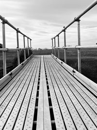 View of railroad tracks against sky