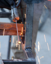 Close-up of machine in factory