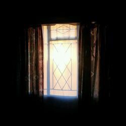View of window in the dark