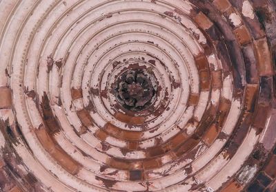 Directly below shot of spiral ceiling