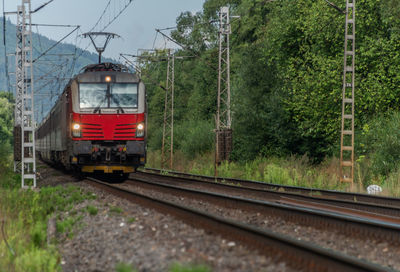 Train on railroad track