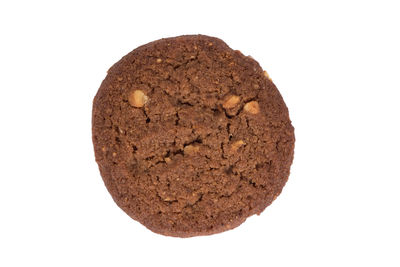 Close-up of cookies against white background