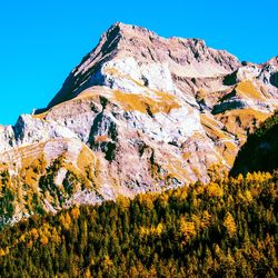 Scenic view of mountains against clear sky