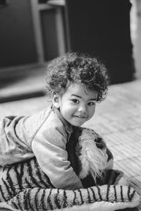 Portrait of girl at home