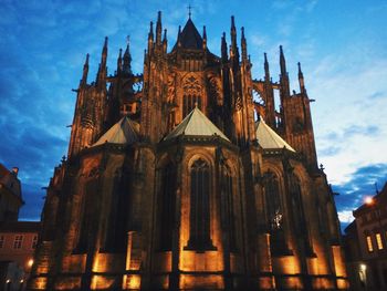 Low angle view of church against sky