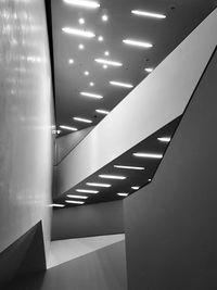 Low angle view of illuminated ceiling