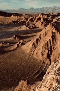 Aerial view of desert