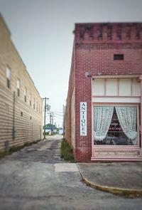 Road passing through building