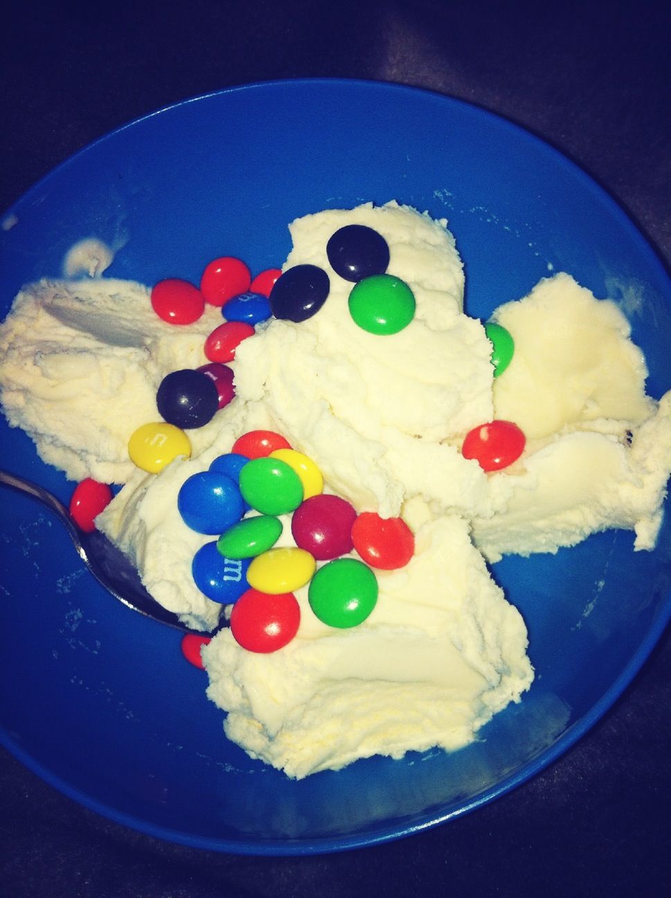 Ice Cream With M&M's #yummy #icecream #in #icy #weather