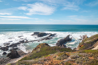 Scenic view of sea against sky