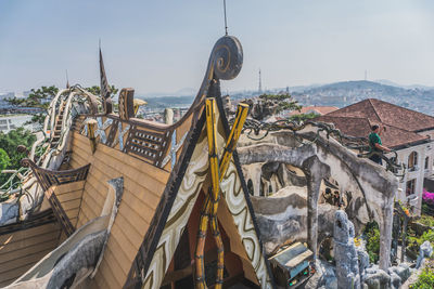 Panoramic view of buildings against sky