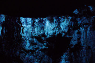 Close-up of rock formation in cave