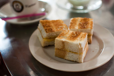 Close-up of served food