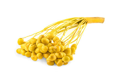 Close-up of bananas against white background