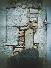 Close-up of old weathered wall