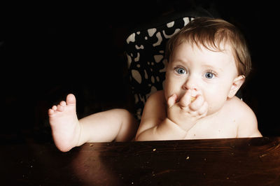 Portrait of cute baby girl