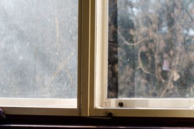 Close-up of wet window