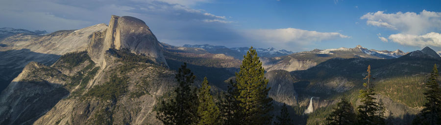 Panoramic view of mountains against sky