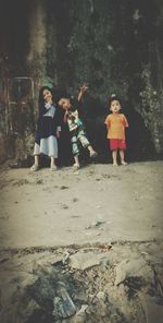 Full length of people on shore