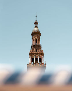 Tower of building against clear sky
