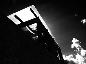 Low angle view of built structure against sky