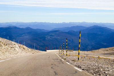 Scenic view of mountain road against sky