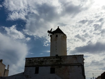 Low angle view of built structure against sky