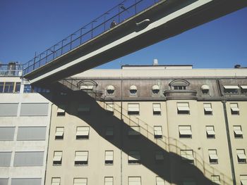 Low angle view of building against clear sky