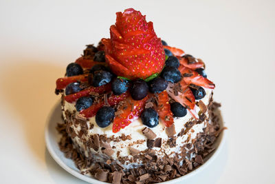 Close-up of cake in plate
