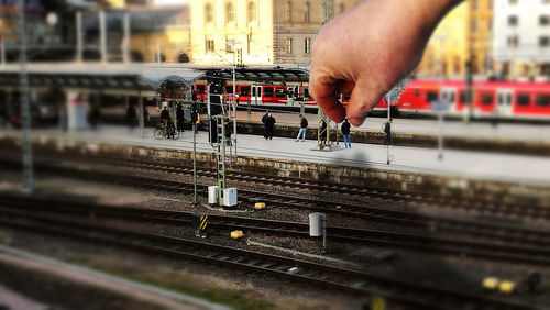 Close-up of man using mobile phone