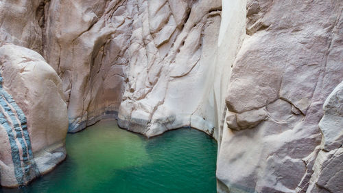 Rock formations in sea