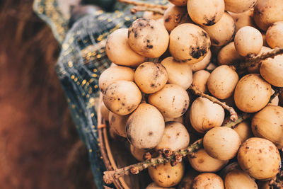 High angle view of potato for sale in market