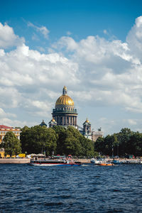 View of saint petersburg church against sky