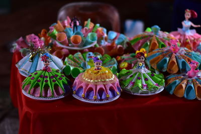 Close-up of cake on table