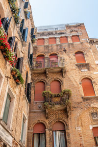 Low angle view of historic building against sky