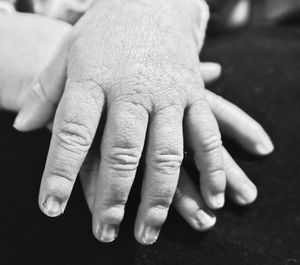 Close-up of baby hands