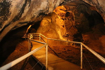 Rock formation in cave