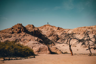 Scenic view of desert against sky