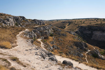 Scenic view of landscape against clear sky