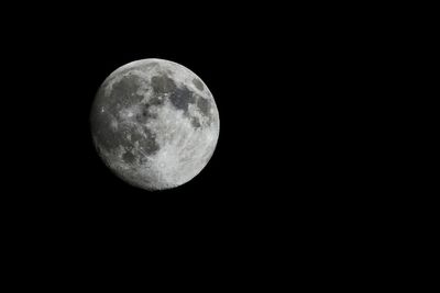 Low angle view of moon in sky